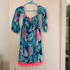 Lilly Pulitzer NWT off the shoulder nautical dress